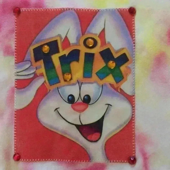 New! Old navy Tie dye Trix the Rabbit T-shirt girl L handmade - Picture 2 of 5